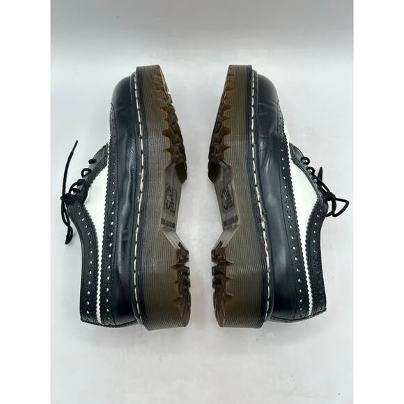 Dr. Martens Made in England Rare VTG Black White Brogue Oxford Wingtip & Chunky - Picture 6 of 12